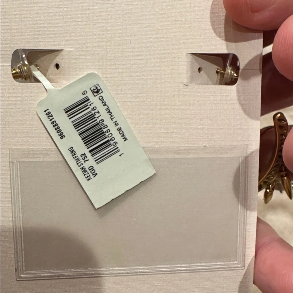 Kendra Scott Keziah Vintage Gold Statement Fringe Hoop Earrings - Picture 4 of 5